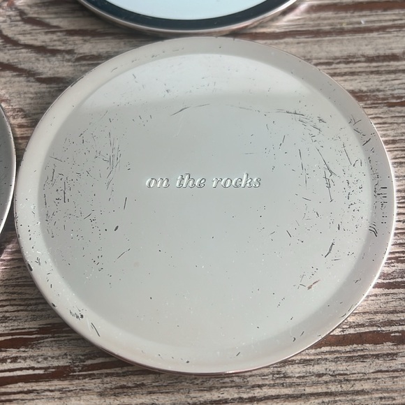 Kate spade with Lenox: set of 4 silver street on the rocks coasters - Picture 3 of 7